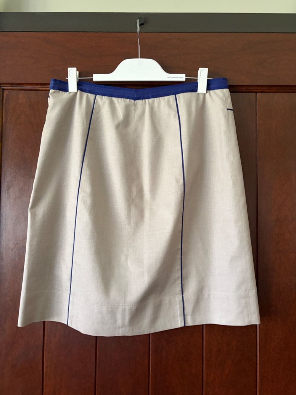 Falconnable Cotton Skirt with Navy Trim Size 14